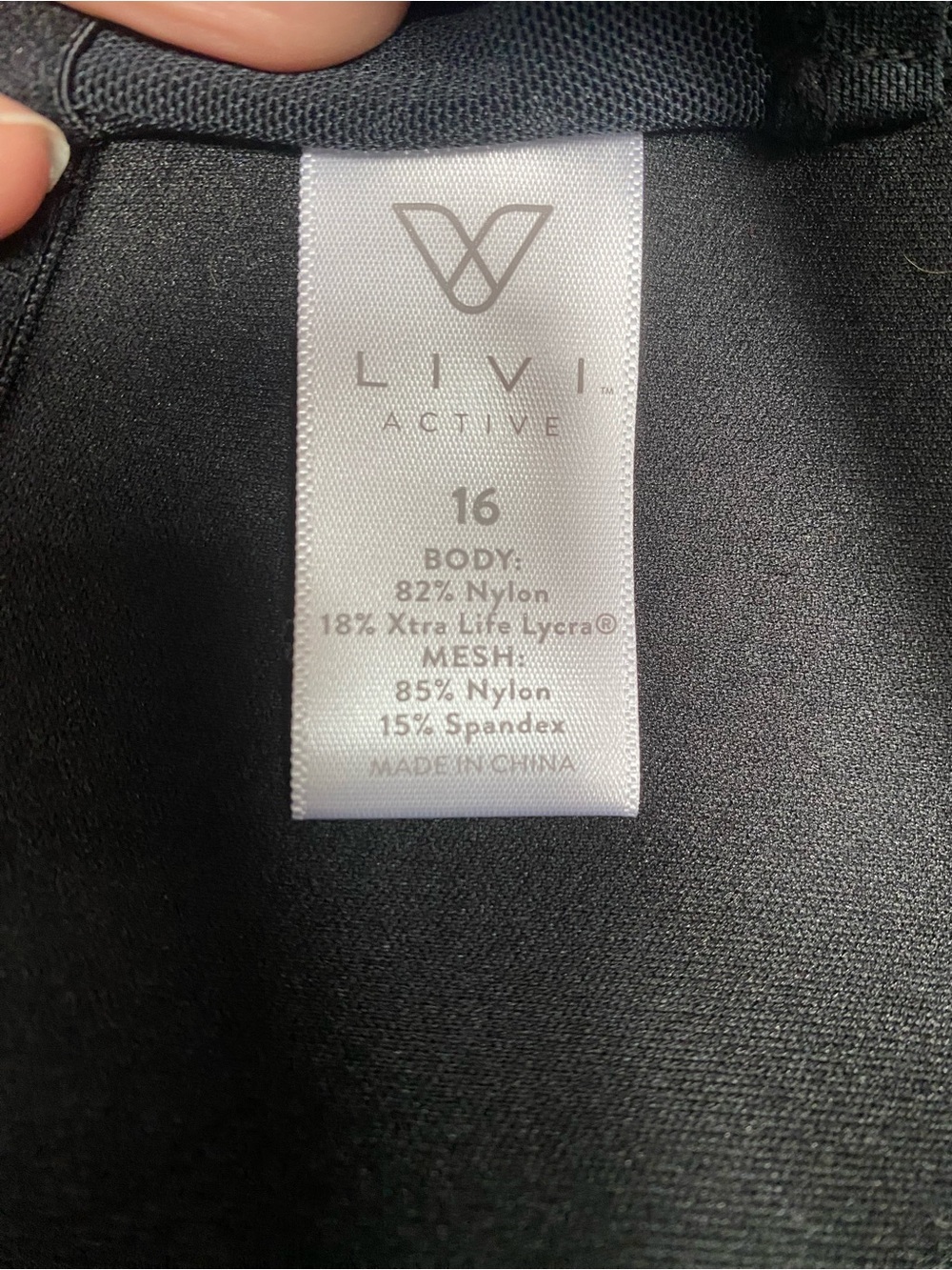 Lane Bryant Livi Active Black Front-Zip One-Piece Swimsuit size 16 1X Swim Suit - Picture 9 of 10